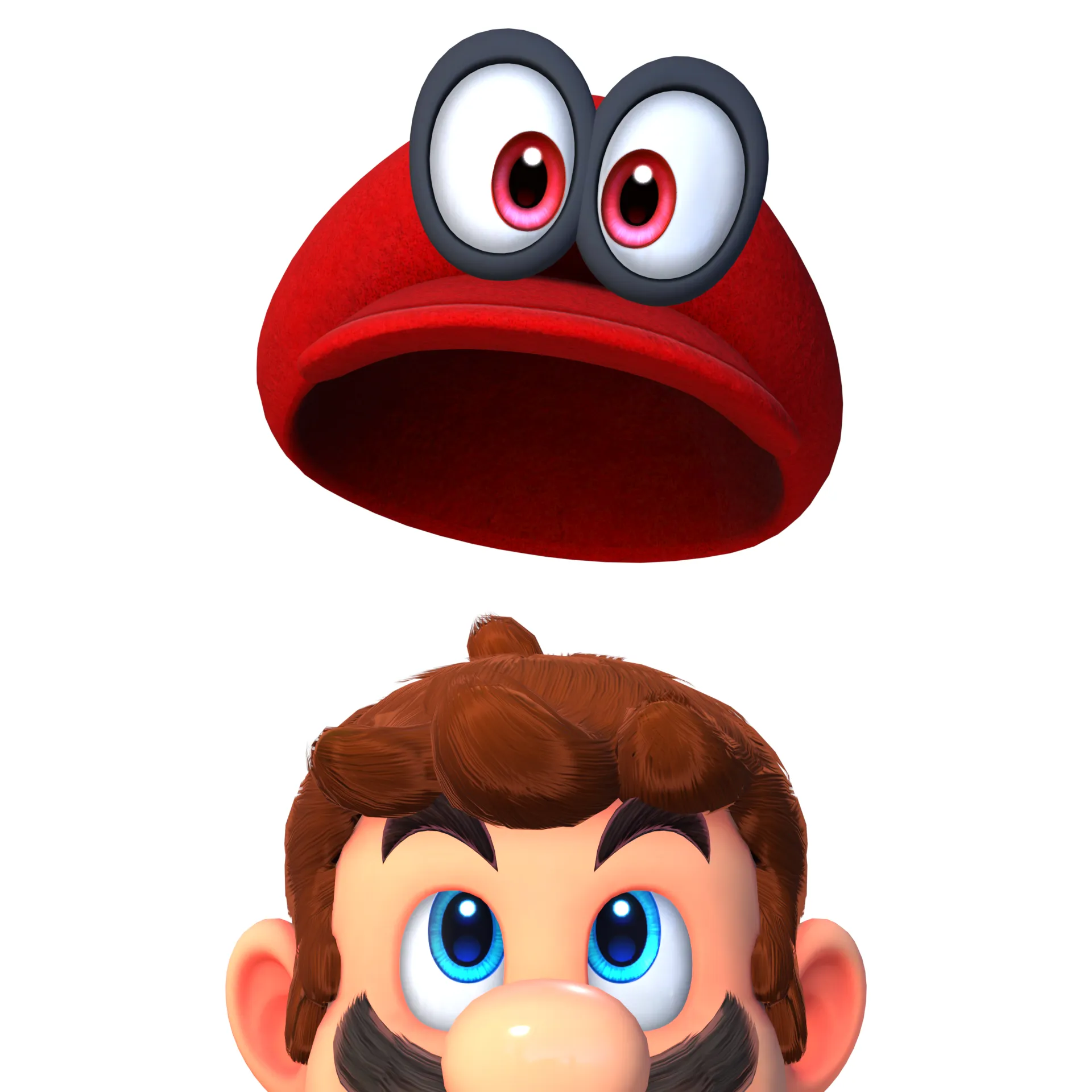 Mario and Cappy exploring the worlds of Super Mario Odyssey